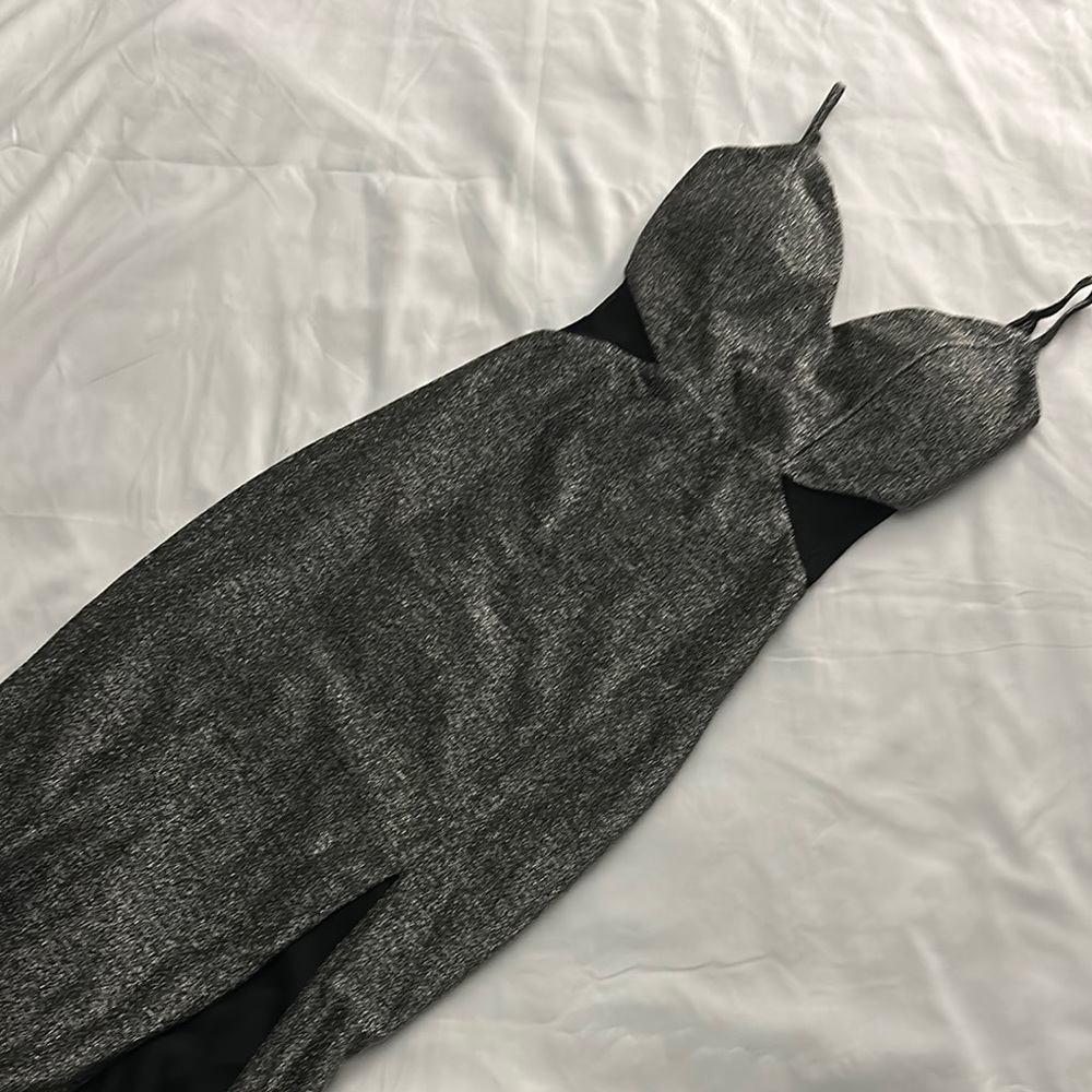 Elegant Gray Sleeveless Dress